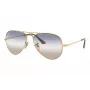 Ray-Ban RB3689 Aviator Titanium slnečné okuliare zlatý rám zelené G-15 sklo 58 mm