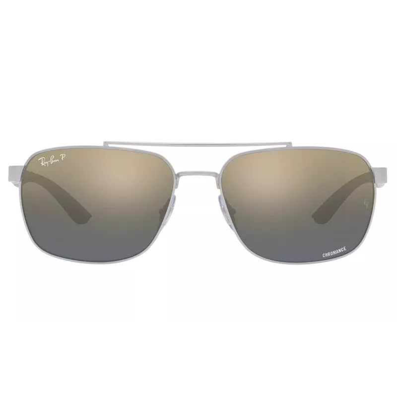 Ray-Ban RB3701003J059 pánske slnečné okuliare zlatý kovový rám zelené/modré gradientové sklá 59mm