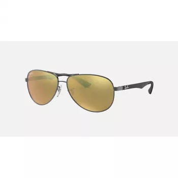 Ray-Ban RB8313 Chromance Aviator slnečné okuliare Gunmetal zelené zrkadlové polarizované 61 mm