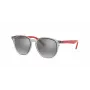 Ray-Ban RJ9070S70636G detské slnečné okuliare priehľadný sivý propionátový rám svetlomodré gradientové sklo 46mm