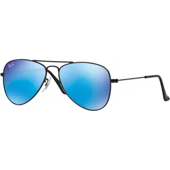 Ray-Ban RJ9506S201555 detské slnečné okuliare, lesklý čierny rám, zelené Classic G-15 šošovky, 50/13/120 mm
