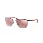 Ray-Ban unisex RB3673MF060H2 geometrické zlaté slnečné okuliare s tmavomodrými sklami, 56 mm