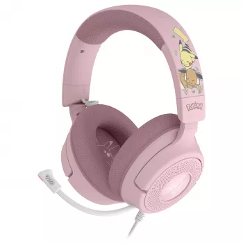 Razer Kraken V4 X Pokemon Pikachu & Eevee Edition Drôtový herný headset, USB-C, 40 mm