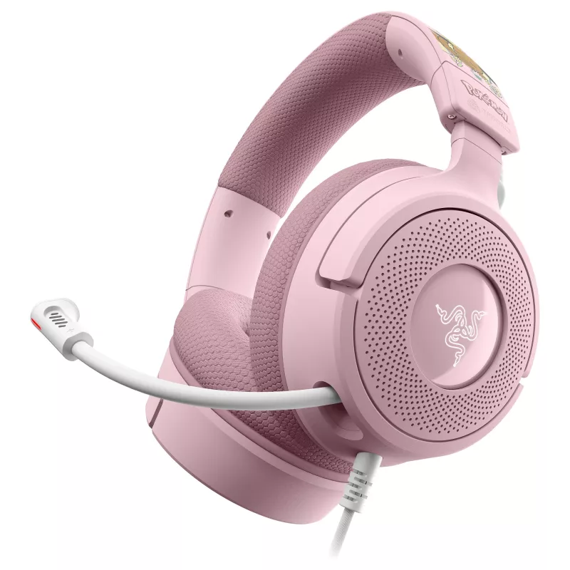 Razer Kraken V4 X Pokemon Pikachu & Eevee Edition Drôtový herný headset, USB-C, 40 mm