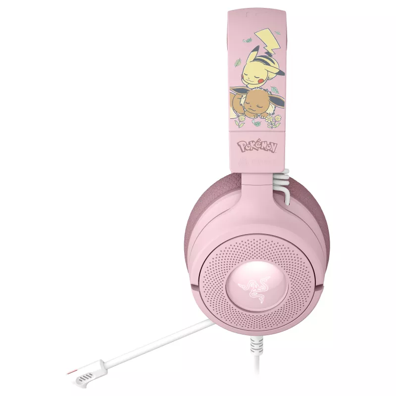 Razer Kraken V4 X Pokemon Pikachu & Eevee Edition Drôtový herný headset, USB-C, 40 mm