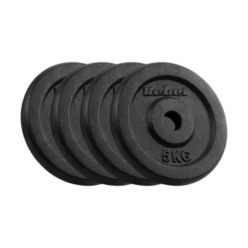 REBEL ACTIVE Liatinová sada závaží 4x5kg, otvor 31mm, Classic Disc