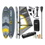 REBEL ACTIVE nafukovací paddleboard s windsurfovým rigom, 305x76x15 cm, kompletná sada s pádlo, pumpa, leash, batoh