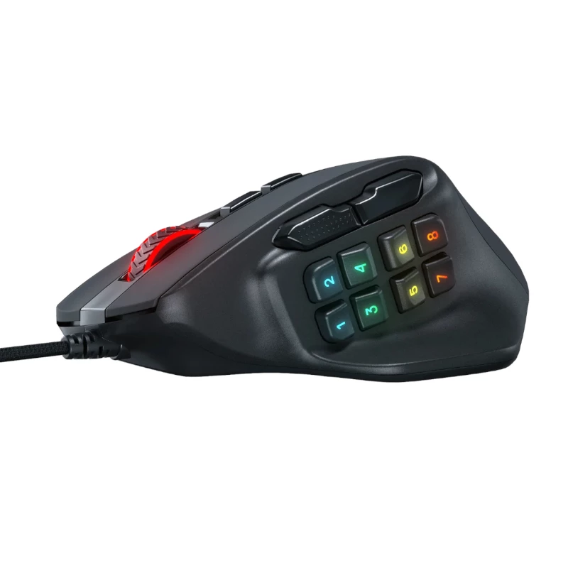 REDRAGON Aatrox 6200DP RGB MMO herná myš - čierna