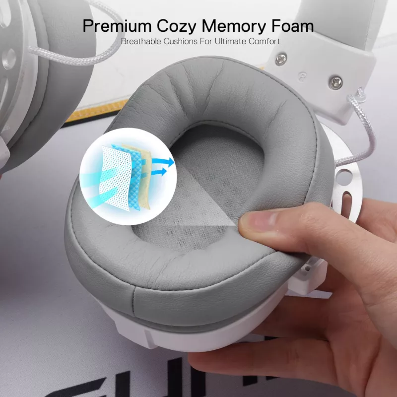 Redragon Aurora herný headset over-ear, Biela