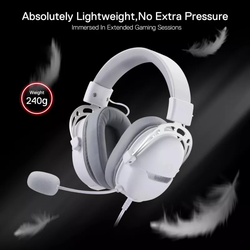 Redragon Aurora herný headset over-ear, Biela