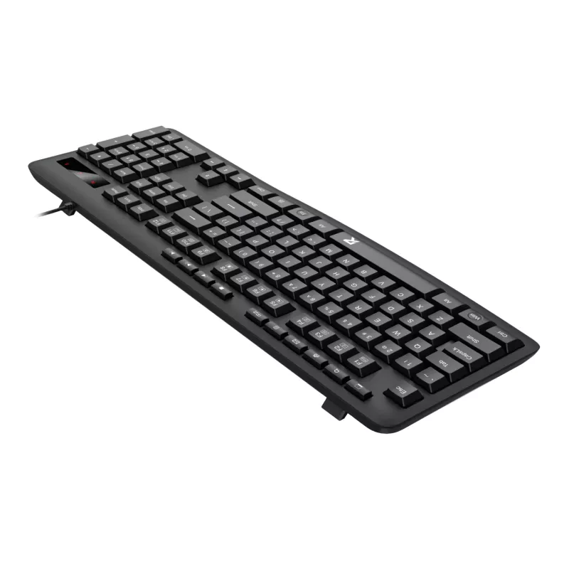 Redragon BK-7366 full-size ergonomická káblová membránová kancelárska klávesnica - čierna