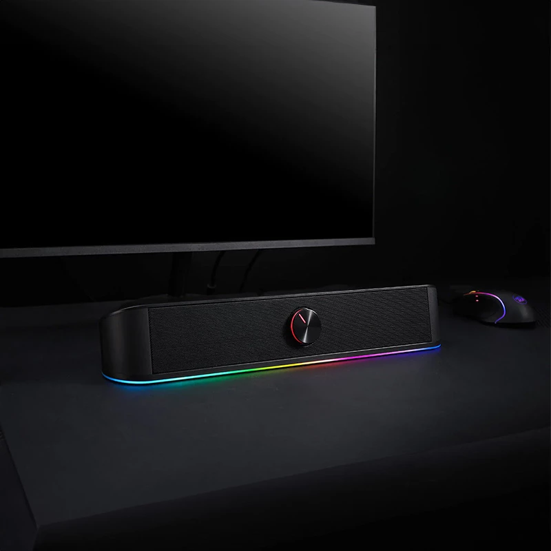Redragon GS560 Adiemus 2.0 RGB USB/Aux herný soundbar - čierny
