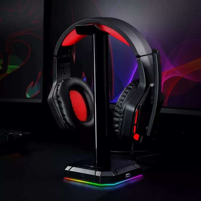 Redragon HA300 Scepter Pro RGB stojan na headset so 4-portovým USB-2.0 hubom