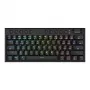 REDRAGON Horus Mini Pro 61-klávesová tri-mode bezdrôtová RGB Low Profile mechanická herná klávesnica - čierna (Red Switch)