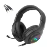 Redragon Hylas Over-Ear RGB herný headset, Aux (mikrofón a slúchadlá) / USB (iba napájanie), čierny