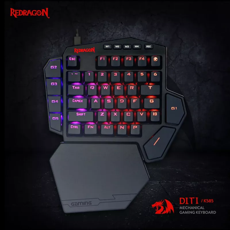 Redragon K585 DITI ELITE PRO RGB 40% bezdrôtová mechanická herná klávesnica - modré spínače