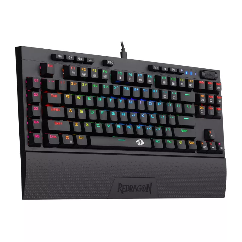 Redragon K588 RGB Pro BROADSWORD TKL mechanická káblová herná klávesnica - čierna