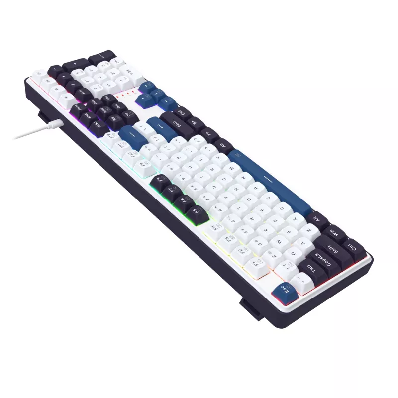 Redragon K689 WYVERN RGB káblová mechanická klávesnica - biela/čierna