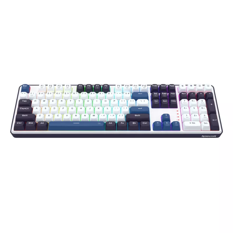 Redragon K689 WYVERN RGB káblová mechanická klávesnica - biela/čierna