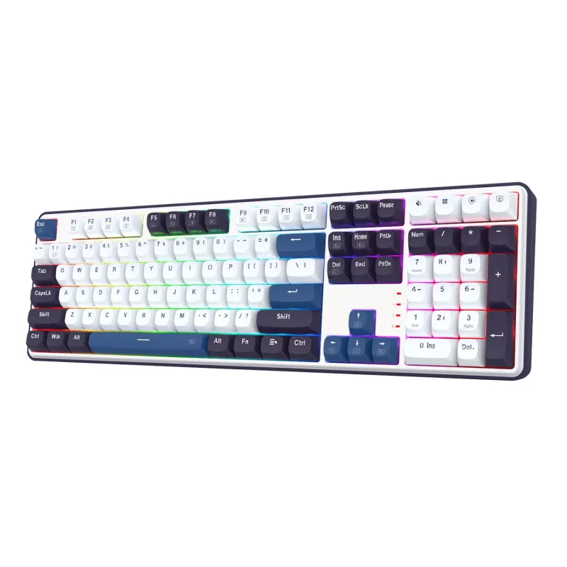 Redragon K689 WYVERN RGB káblová mechanická klávesnica - biela/čierna