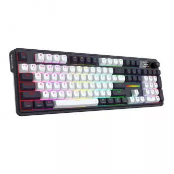 Redragon K762WB-RGB-PRO LCD full-size gasket mechanická klávesnica - čierna