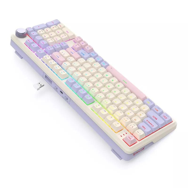 Redragon K768VI-WL Eisa 100 Bezdrôtová herná klávesnica, Lilac