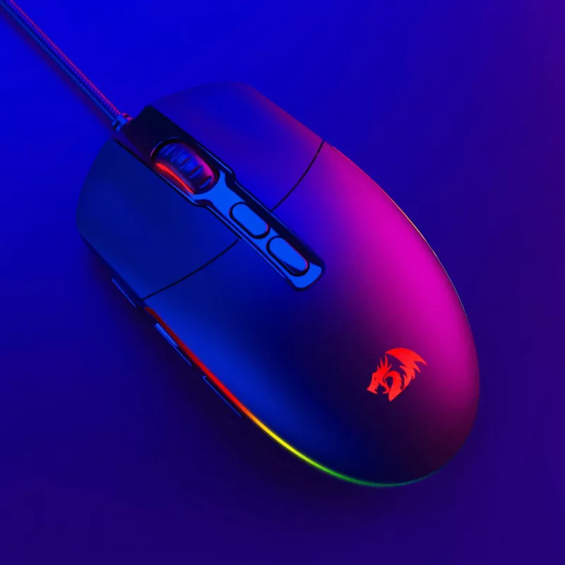 Redragon M719 INVADER RGB 10000 DPI káblová optická herná myš - čierna