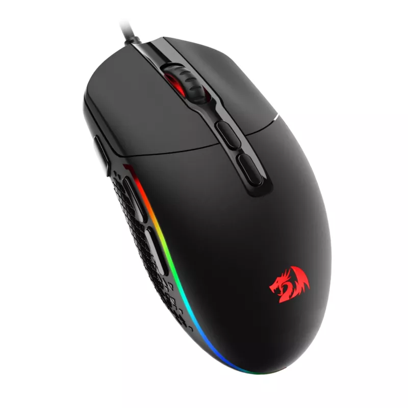 Redragon M719 INVADER RGB 10000 DPI káblová optická herná myš - čierna