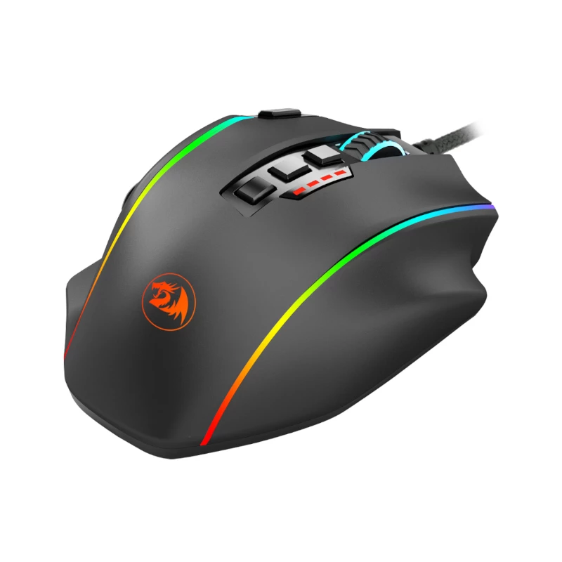 REDRAGON PERDICTION 4 12400DPI RGB MMO ergonomická gaming myš - čierna