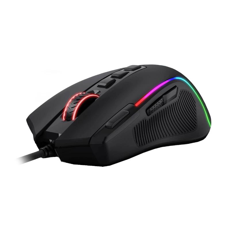 REDRAGON PREDATOR 4000DPI RGB ergonomická herná myš - čierna