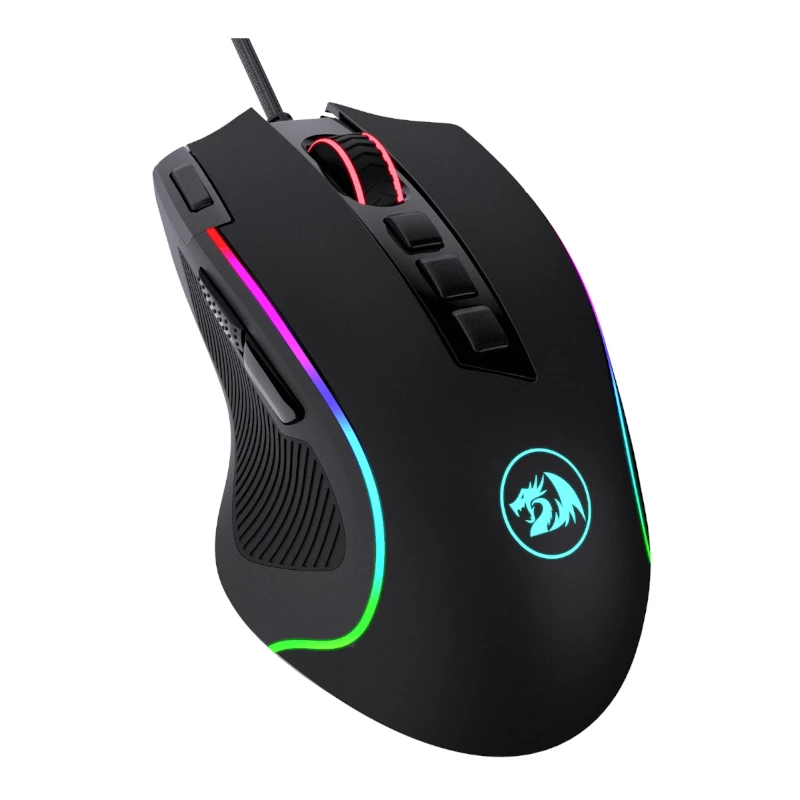 REDRAGON PREDATOR 4000DPI RGB ergonomická herná myš - čierna