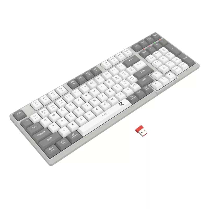 Redragon BK-7111 bezdrôtová nožnicová klávesnica s numerickým blokom, 2,4 GHz/Bluetooth, sivá