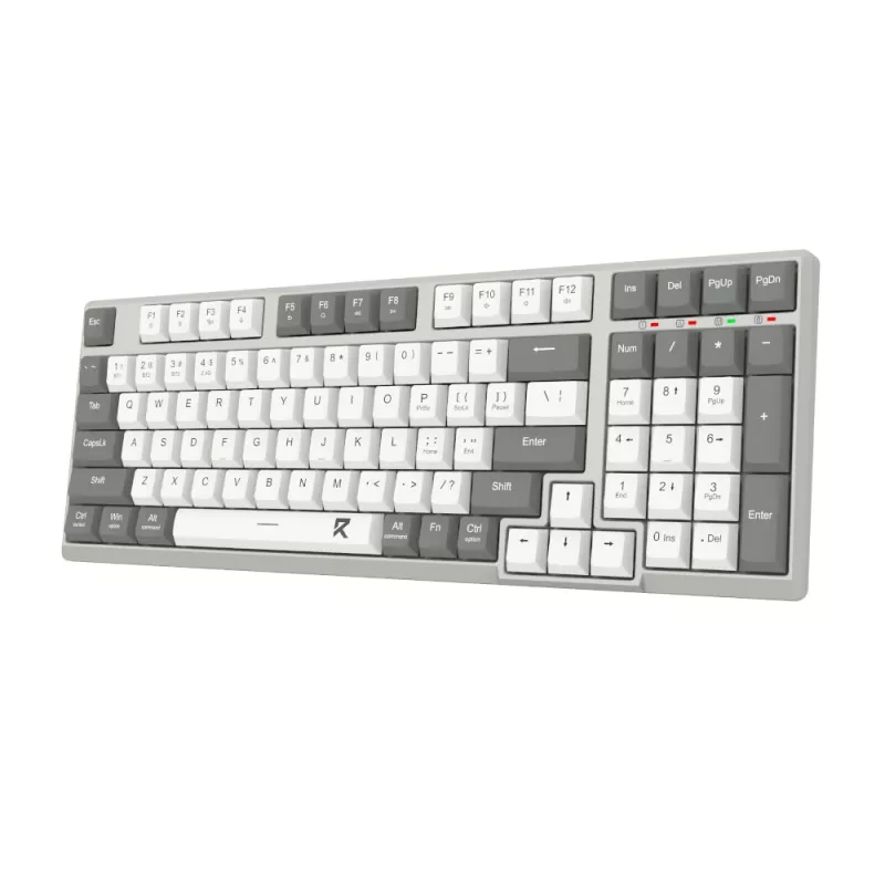 Redragon BK-7111 bezdrôtová nožnicová klávesnica s numerickým blokom, 2,4 GHz/Bluetooth, sivá