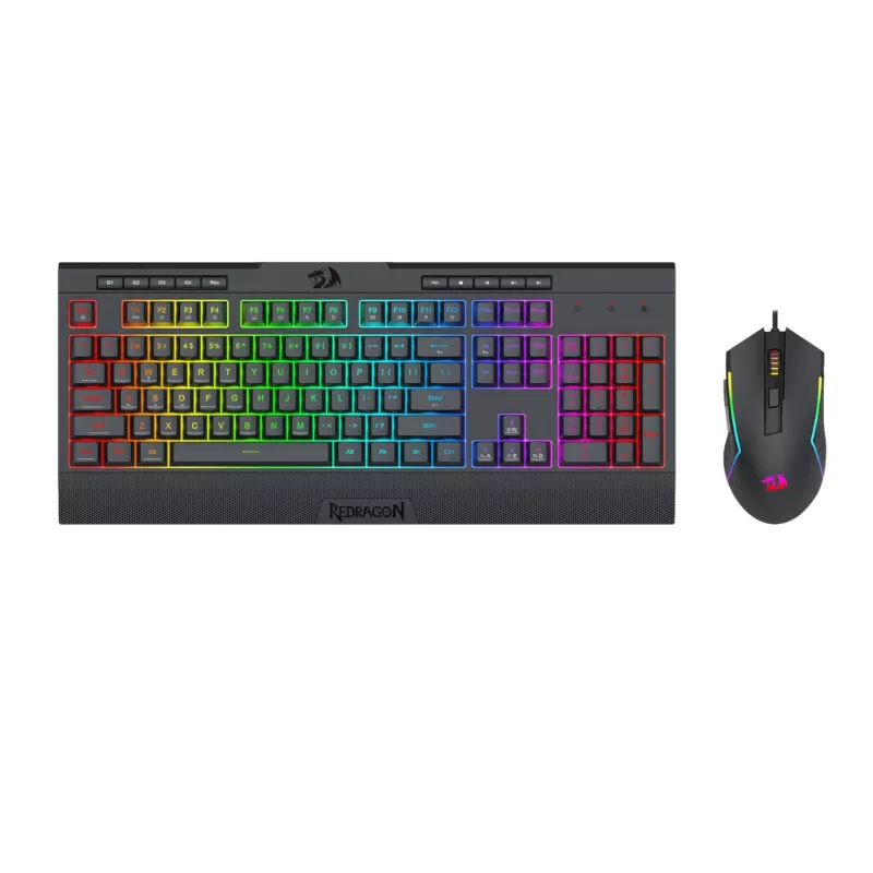 Redragon S151 RGB herná klávesnica a myš kombo - čierna