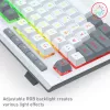 Redragon S151 Káblová RGB herná klávesnica a myš set - biela a sivá