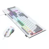 Redragon S151 Káblová RGB herná klávesnica a myš set - biela a sivá