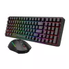 Redragon S162 RGB 3-režimová bezdrôtová mechanická herná klávesnica a myš combo - čierna