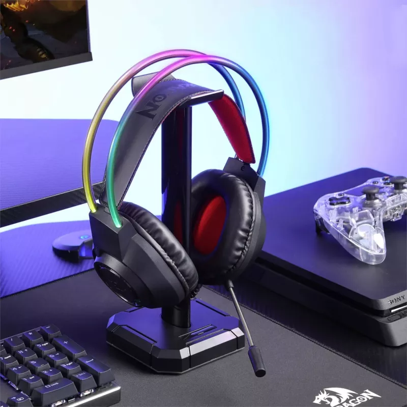 Redragon SCREAM Over-Ear RGB gaming headset - čierny