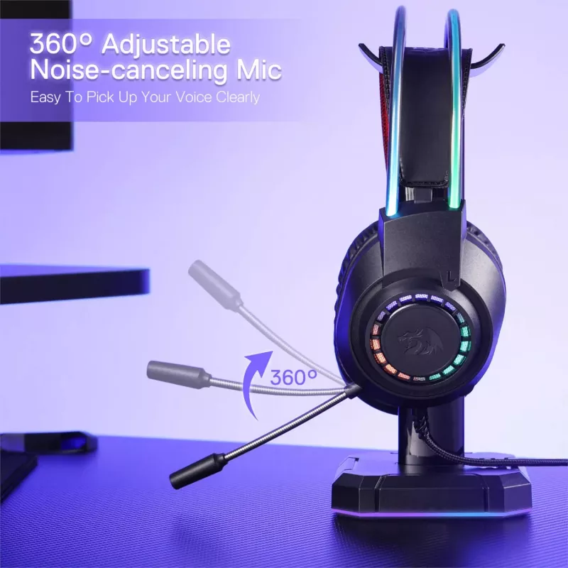 Redragon SCREAM Over-Ear RGB gaming headset - čierny