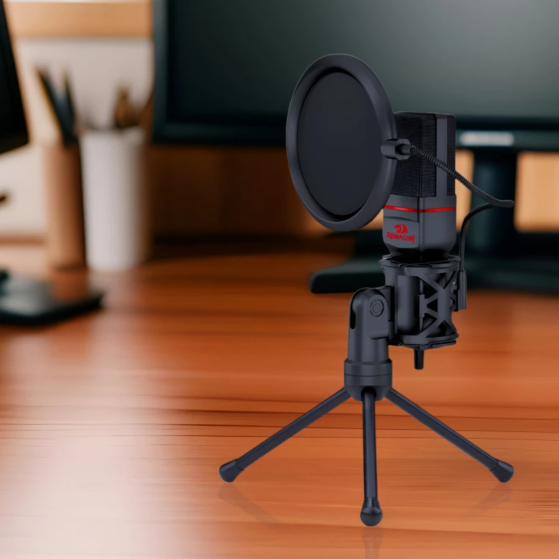 REDRAGON SEYFERT 3,5-mm jack herný mikrofón so statívom - čierny