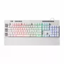 REDRAGON SHIVA membránová klávesnica - biela, Full-Size RGB podsvietenie, 6 makroklávesov, odnímateľná opierka zápästia, káblové USB