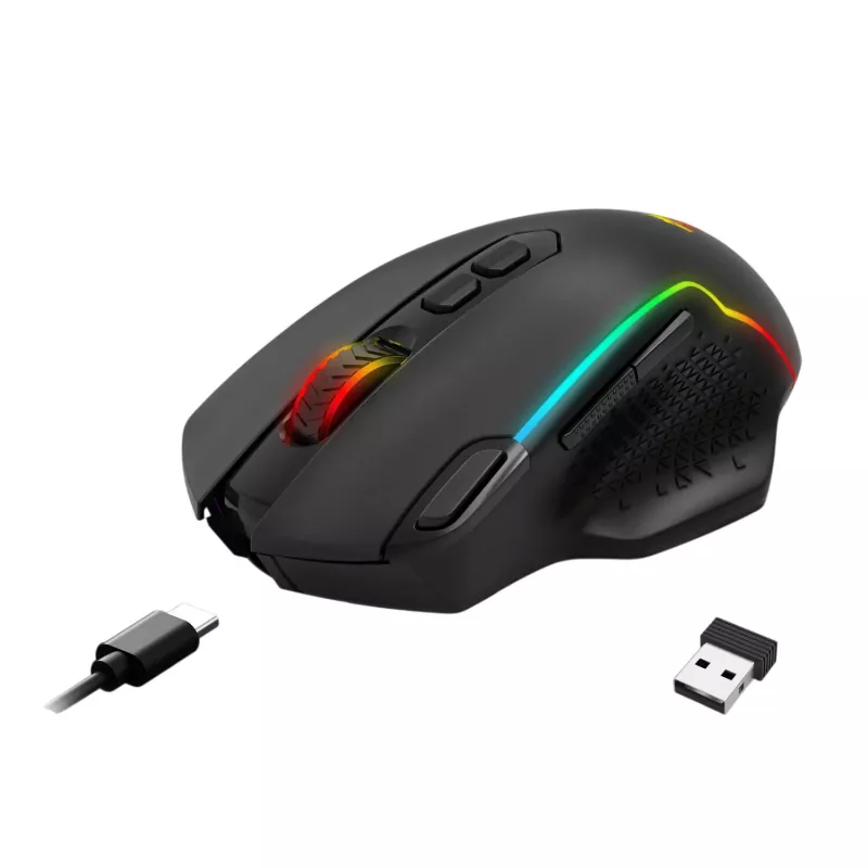 Redragon TAIPAN MAX 12000DPI bezdrôtová herná myš – čierna