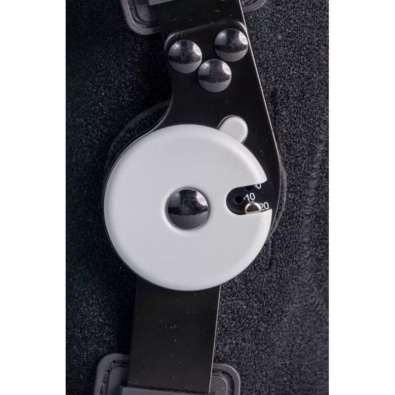 REH Stabilmax O-1241/M otvorená krátka kolenná bandáž s patelou, Medium, čierna