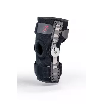 REH Stabilmax O-1241/XL otvorená krátka bandáž kolena s otvorom na patelu, čierna, veľkosť XL