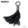 REMAX Apple Tassels Ring dátový kábel pre Lightning čierny
