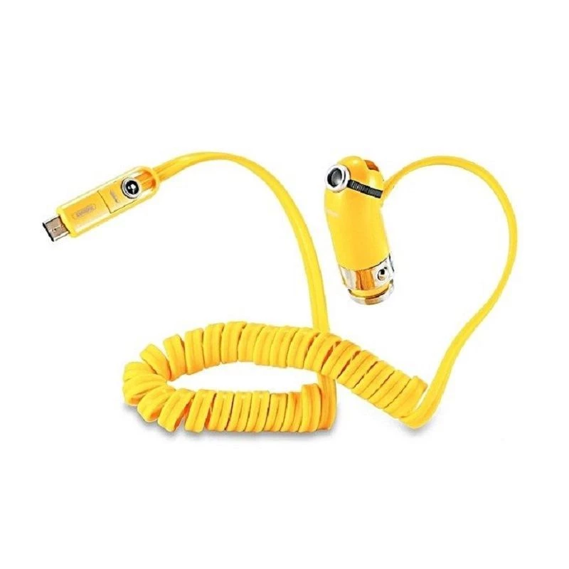 REMAX Cutie autonabíjačka žltá - 2 porty USB-A, celkový výstup 4.2A