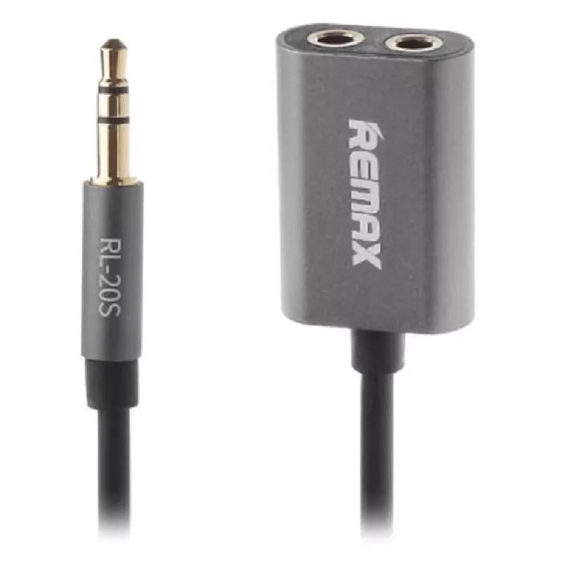 REMAX Qulmax kábel Share Jack 3,5mm RL-20S sivý