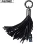 REMAX Universal Tassels Ring kábel pre Micro USB - čierny
