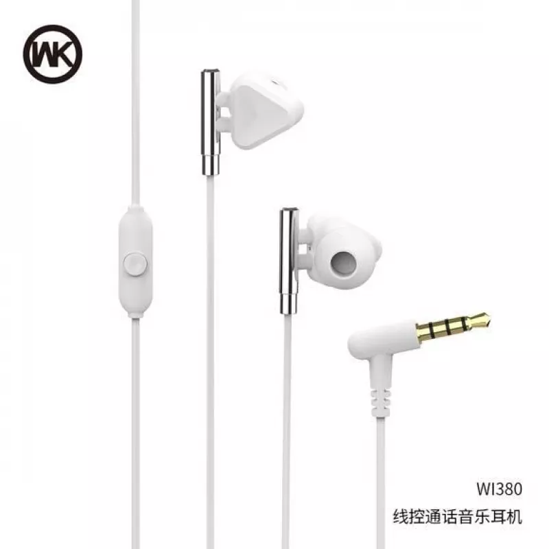 REMAX Universal WI380 sivé káblové in-ear slúchadlá s mikrofónom