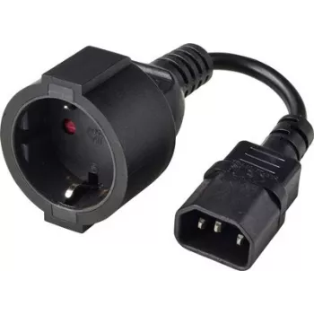 Renkforce napájací adaptérový kábel C14 na Schuko zásuvku 0,15 m čierny RF-7176926